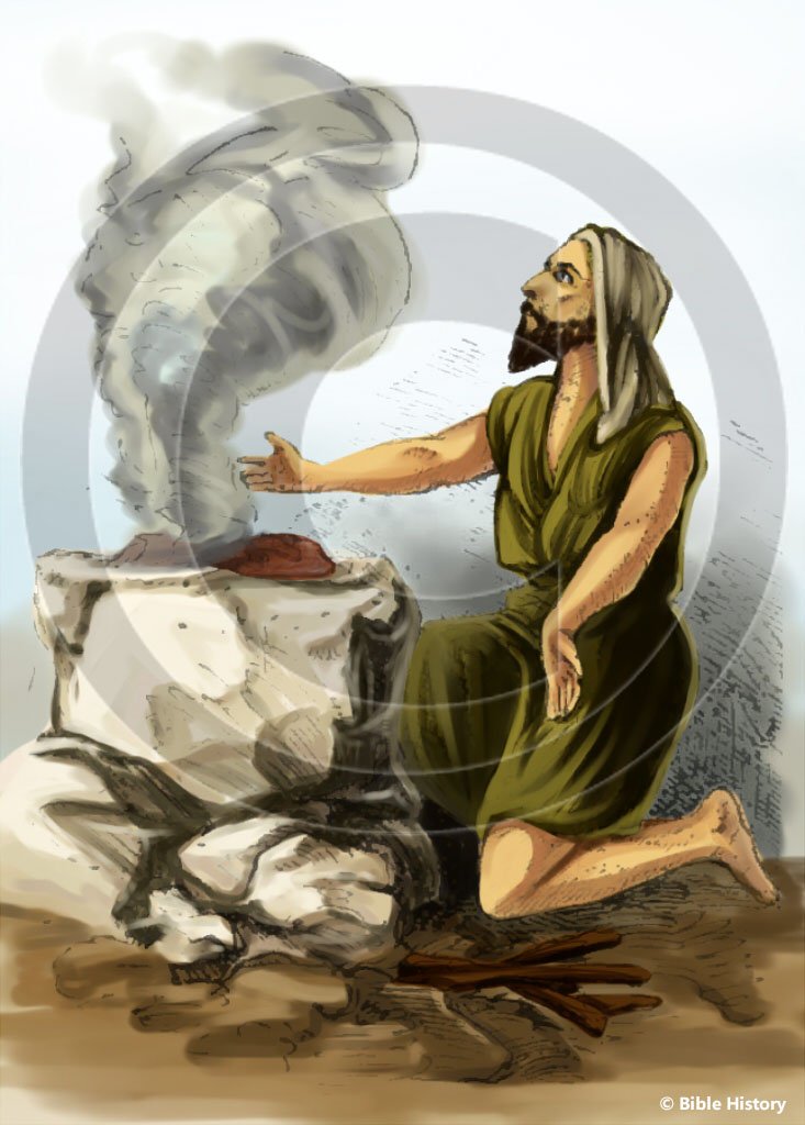 Ancient Altar Bible Illustration (72 DPI) 1Year License Bible Maps and Images