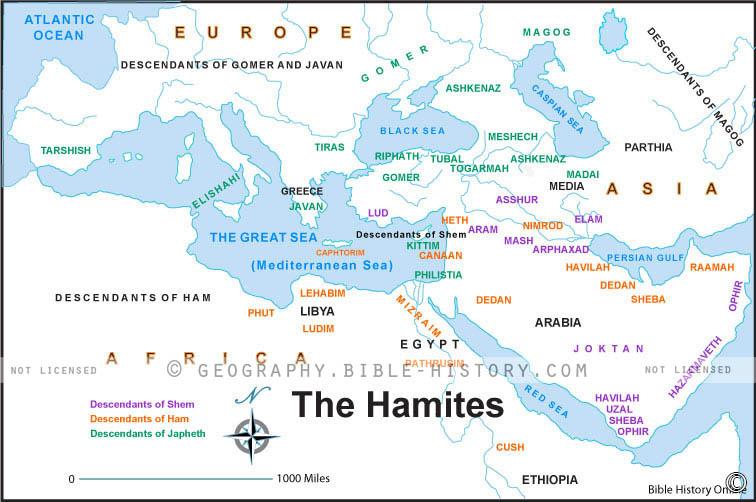 Genesis the Hamites - Basic Map (72 DPI) 1-Year License - Bible Maps ...