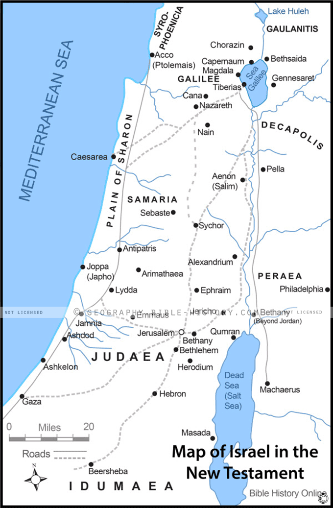 Israel In The New Testament Basic Map Dpi Year License Bible