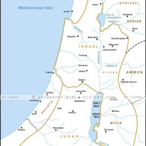 I Kings Israel Under Rehoboam - Basic Map (72 DPI) 1-Year License