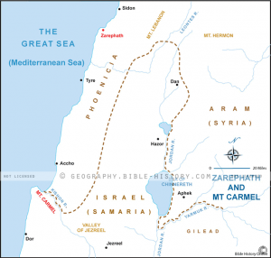 Zarephath and MT Carmel - Basic Map (72 DPI) 1-Year License - Bible ...