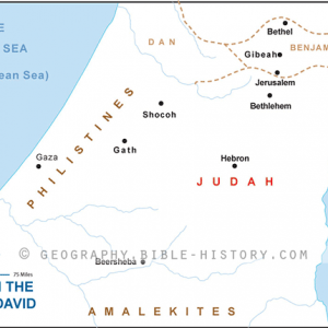 Judah in the Time of David - Basic Map (72 DPI) 1-Year License