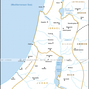 Israel and Judah - Basic Map (72 DPI) 1-Year License