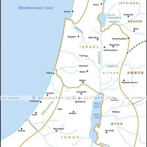 II Kings Israel and Judah - Basic Map (72 DPI) 1-Year License