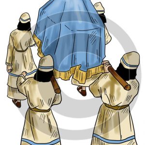 Ark of the Covenant with Blue Cloth - Bible Illustration (72 DPI) 1-Year License