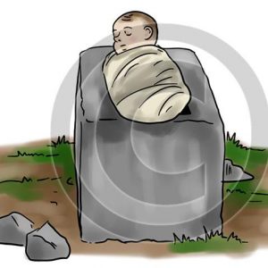 Baby in a Manger - Bible Illustration (72 DPI) 1-Year License