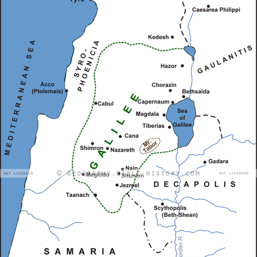 Jesus' Ministry in Galilee - Color Map (Hi-Res. Download) 1-Year ...