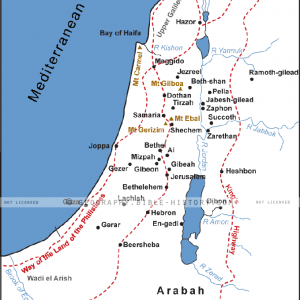 Israel in Old Testament Times - Basic Map (72 DPI) 1-Year License