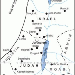Judah and Israel in the Kings - Basic Map (72 DPI) 1-Year License