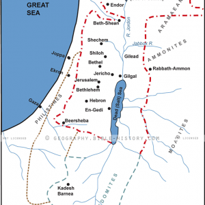 The Kingdom of David and Solomon - Basic Map (72 DPI) 1-Year License