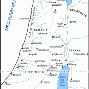 Palestine in New Testament Times - Basic Map (72 DPI) 1-Year License
