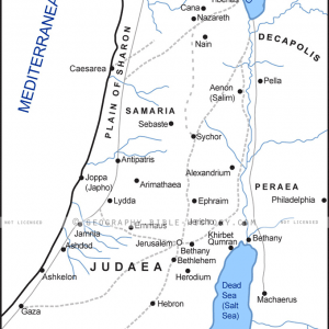 Printable Israel in the Time of Jesus - Basic Map (72 DPI) 1-Year License