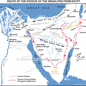 Exodus of the Israelites from Egypt - Basic Map (72 DPI) 1-Year License