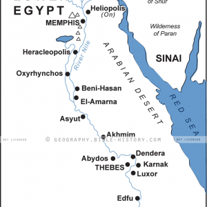 Egypt in Bible Times - Basic Map (72 DPI) 1-Year License
