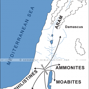 Nations Defeated by King David - Basic Map (72 DPI) 1-Year License