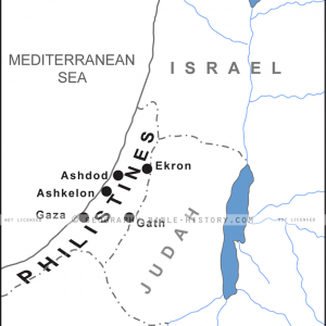 The Land of the Philistines - Basic Map (72 DPI) 1-Year License