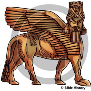Winged Bull Lamassu - Bible Illustration (72 DPI) 1-Year License