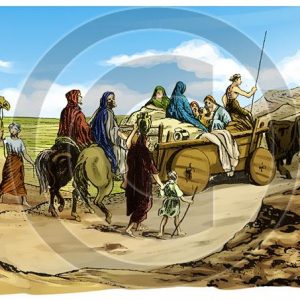 Abram's Family Leaving Ur - Bible Illustration (72 DPI) 1-Year License