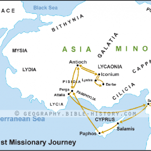 Paul's 1st Missionary Journey - Basic Map (72 DPI) 1-Year License