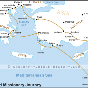 Paul's 2nd Missionary Journey - Basic Map (72 DPI) 1-Year License