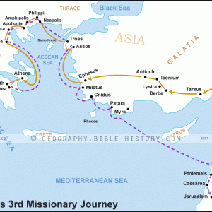 Acts Pauls Third Missionary Journey - Basic Map (72 DPI) 1-Year License