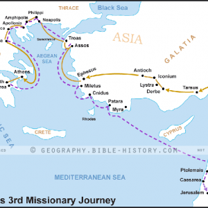 Paul's 3rd Missionary Journey - Basic Map (72 DPI) 1-Year License