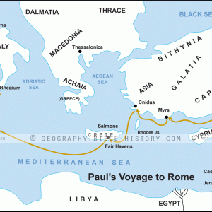 Acts Pauls Voyage to Rome - Basic Map (72 DPI) 1-Year License