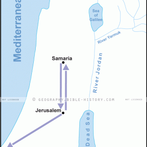 Acts Phillip Samaria Gaza - Basic Map (72 DPI) 1-Year License