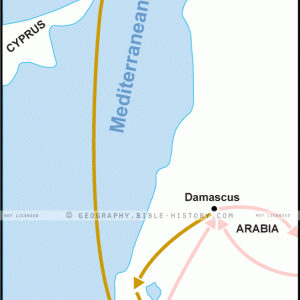 Acts Saul Damascus Arabia - Basic Map (72 DPI) 1-Year License