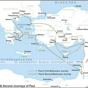 First & Second Journeys of Paul - Basic Map (72 DPI) 1-Year License