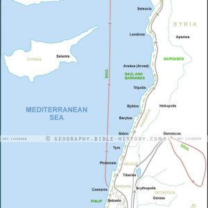Acts Journeys Apostles - Basic Map (72 DPI) 1-Year License