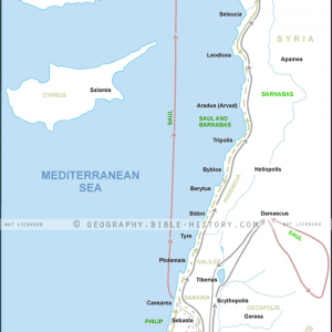 Journeys of the Apostles - Basic Map (72 DPI) 1-Year License