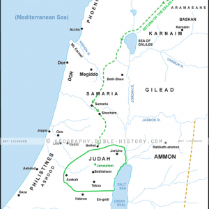 Judah at the Time of Amos - Basic Map (72 DPI) 1-Year License
