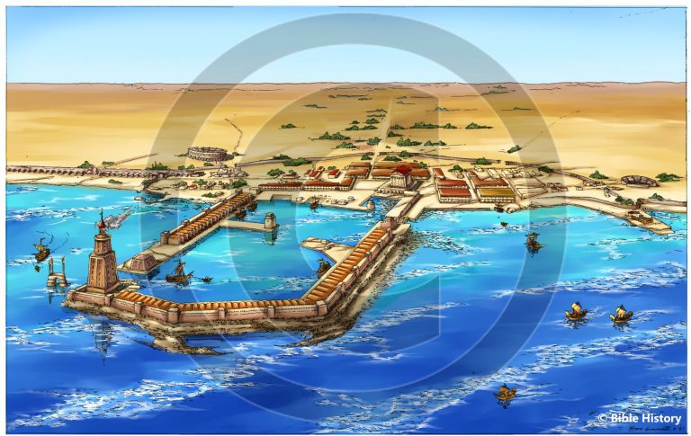 Ancient Caesarea - Bible Illustration (72 DPI) 1-Year License - Bible ...