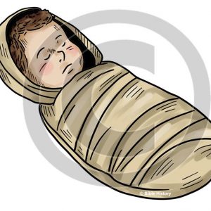 Baby in Swaddling Cloths - Bible Illustration (72 DPI) 1-Year License