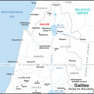 Galilee During Maccabees - Basic Map (72 DPI) 1-Year License