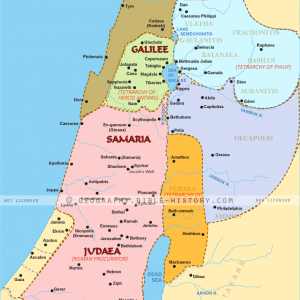 Divisions of Herod's Kingdom - Color Map (72 DPI) 1-Year License