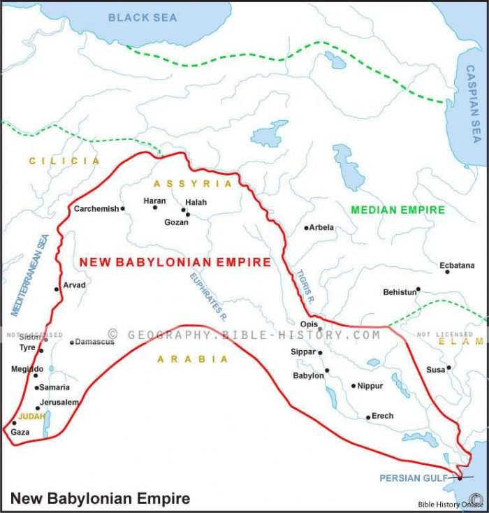 Ezekiel New Babylonian Empire - Basic Map (72 DPI) 1-Year License ...