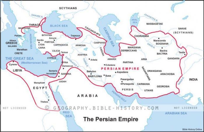 Ezra the Persian Empire - Basic Map (72 DPI) 1-Year License - Bible ...