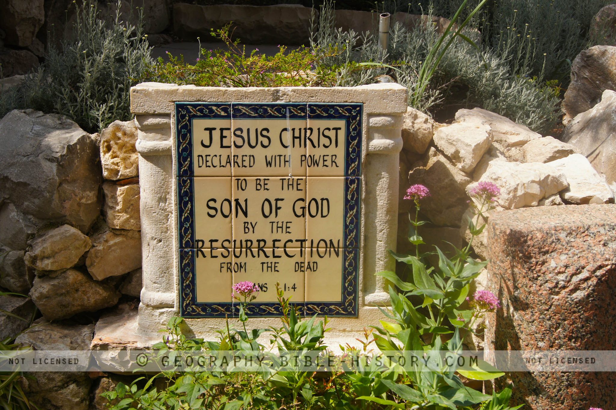 Garden Tomb Scripture Color Photo (72 DPI) 1Year License Bible