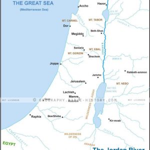 Jordan River During Abraham's Time - Basic Map (72 DPI) 1-Year License