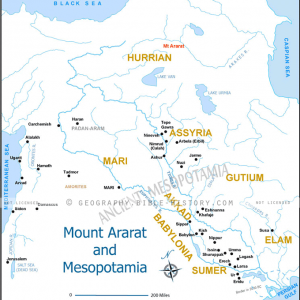Mount Ararat and Mesopotamia - Basic Map (72 DPI) 1-Year License