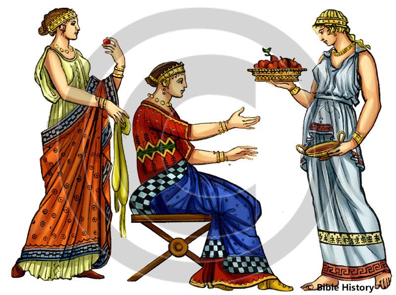 Greek Women and Attendant - Bible Illustration (72 DPI) 1-Year License ...