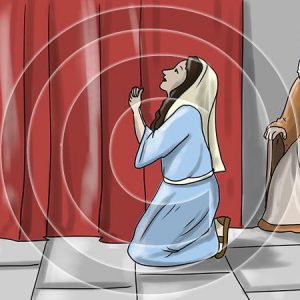 Hannah Praying - Bible Illustration (72 DPI) 1-Year License