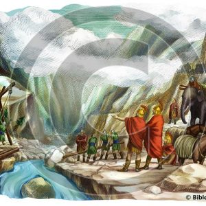 Hannibal Crossing Alps - Bible Illustration (72 DPI) 1-Year License