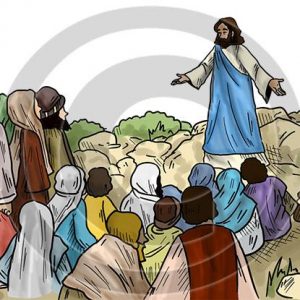 Jesus Teaching the Multutudes - Bible Illustration (72 DPI) 1-Year License