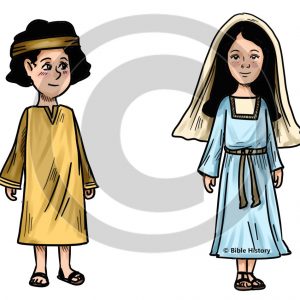 Jewish Boy and Girl - Bible Illustration (72 DPI) 1-Year License