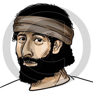 Jewish Man with Headband - Bible Illustration (72 DPI) 1-Year License