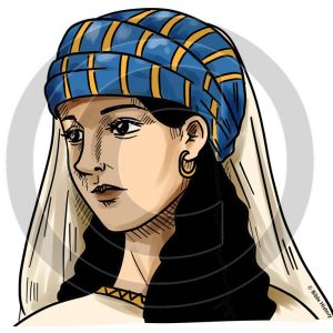 Jewish Woman with Head Covering - Bible Illustration (72 DPI) 1-Year License
