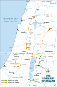 Israel's Conquest of Canaan - Basic Map (72 DPI) 1-Year License - Bible ...